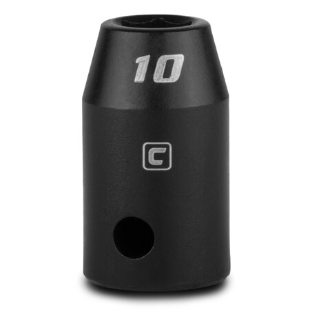 Capri Tools 1/2 in Drive 10 mm 6-Point Metric Shallow Impact Socket 5-5010